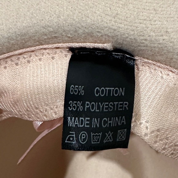 Amazon | Elegant blush pink Fedora Hat with Chain Detail - Picture 2 of 14